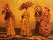 Valentine Cameron Prinsep Prints Home from Gleaning oil painting on canvas